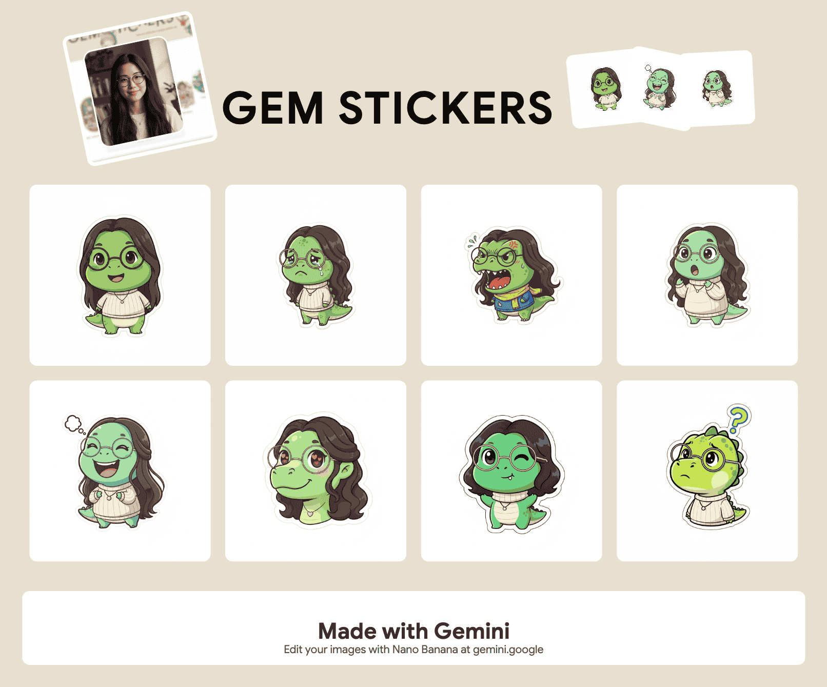 9 Viral Gemini Stickers Made with Nano Banana Templates