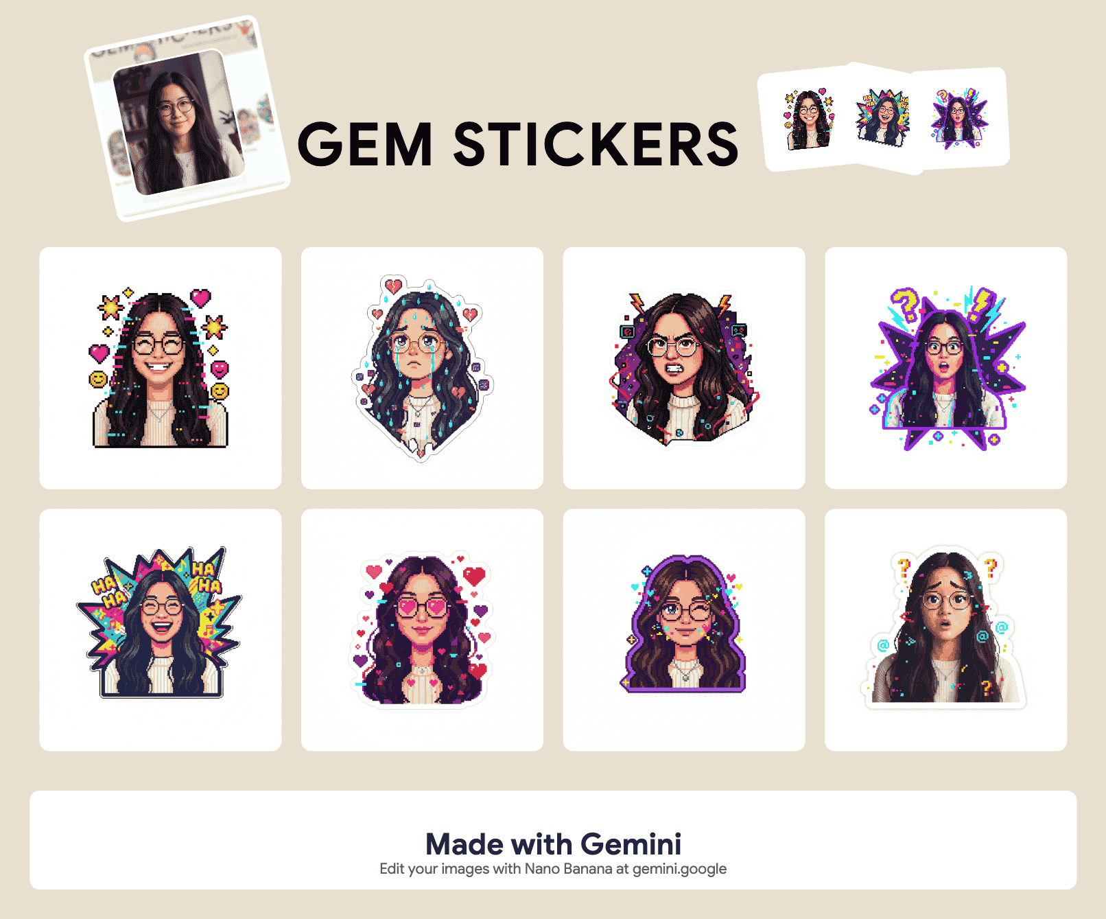 9 Viral Gemini Stickers Made with Nano Banana Templates