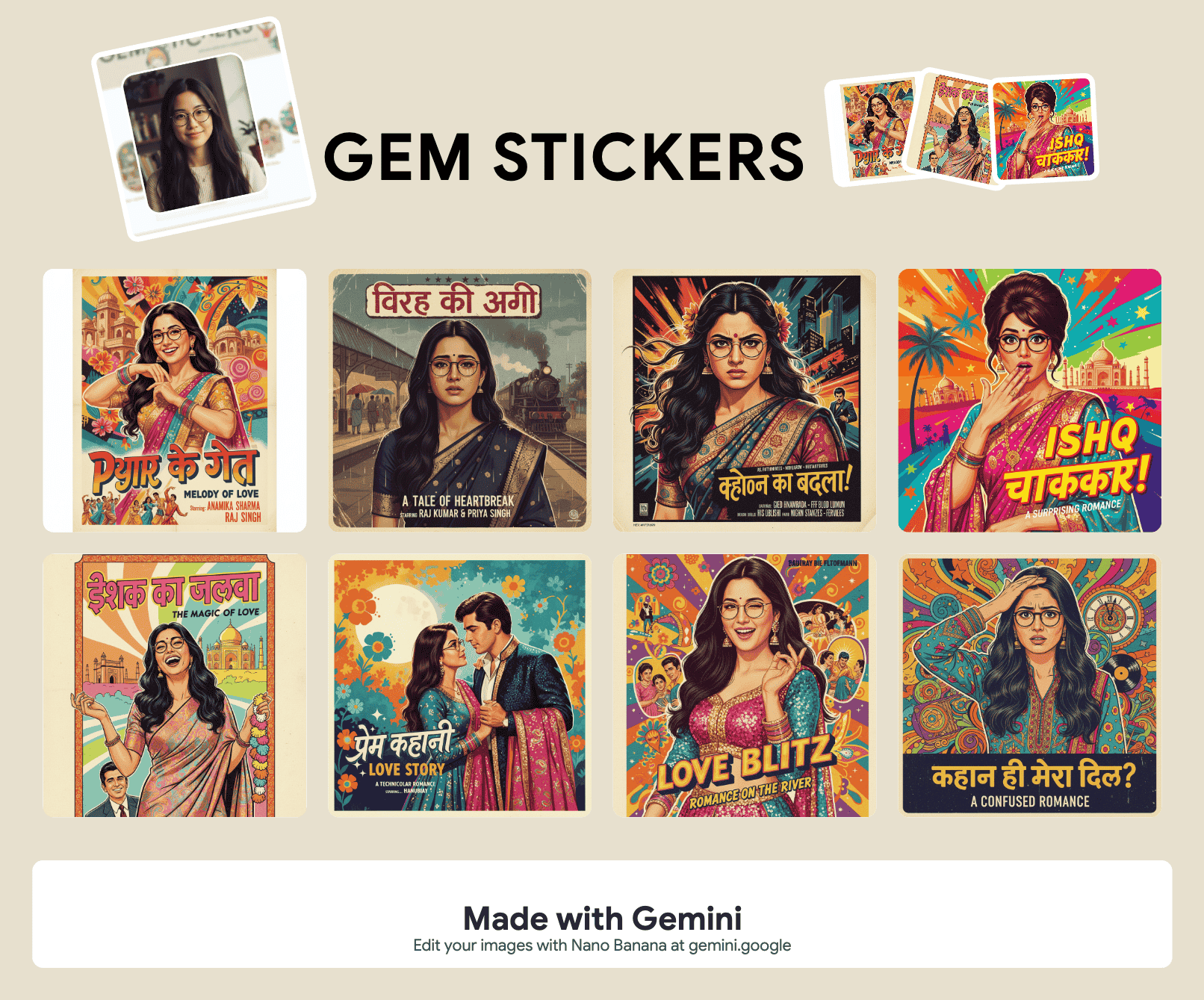 9 Viral Gemini Stickers Made with Nano Banana Templates