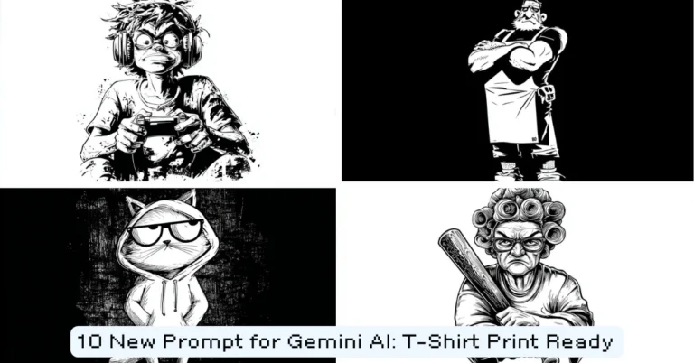 10 New Prompt for Gemini AI: T-Shirt Print Ready