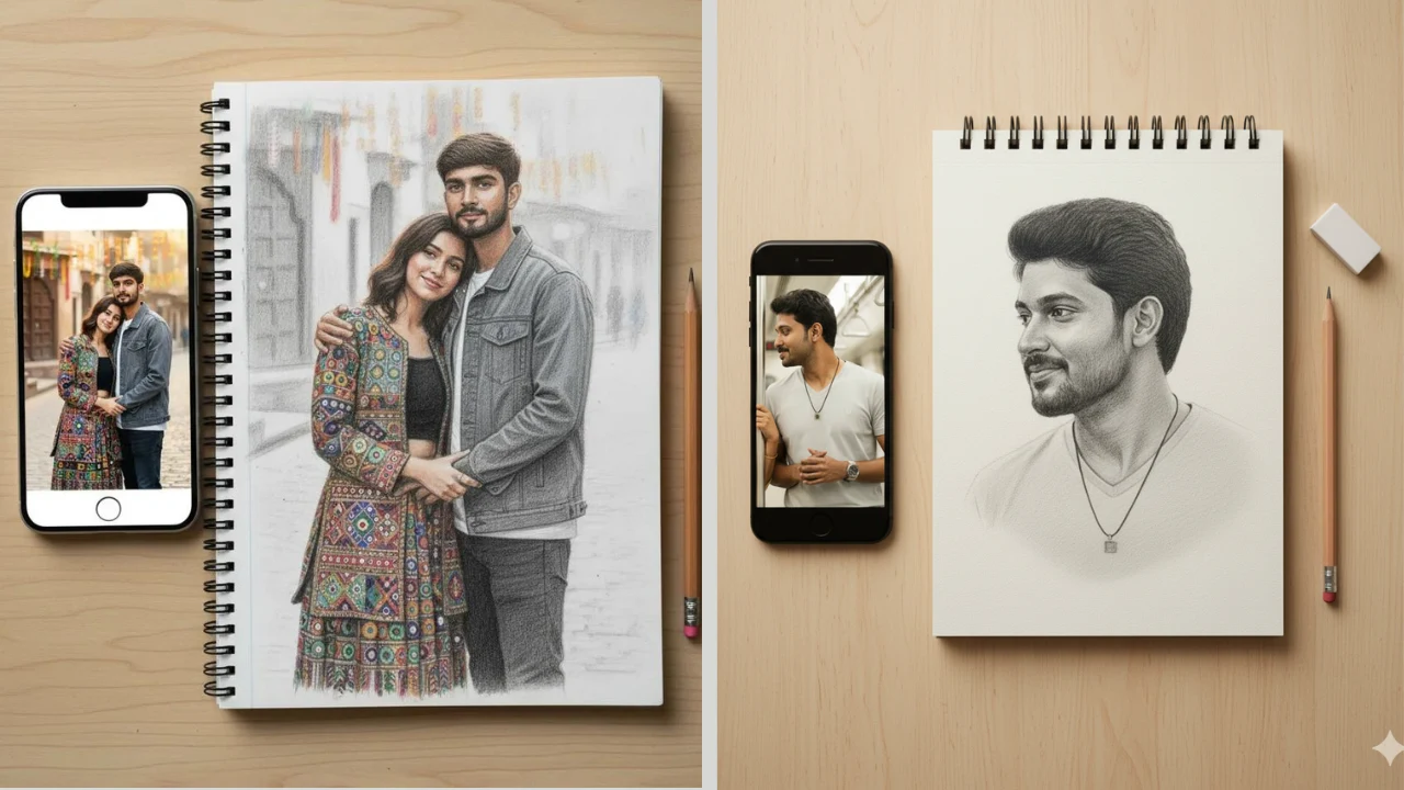 10 Viral Gemini AI Prompts for Pencil Sketch Photo Edits