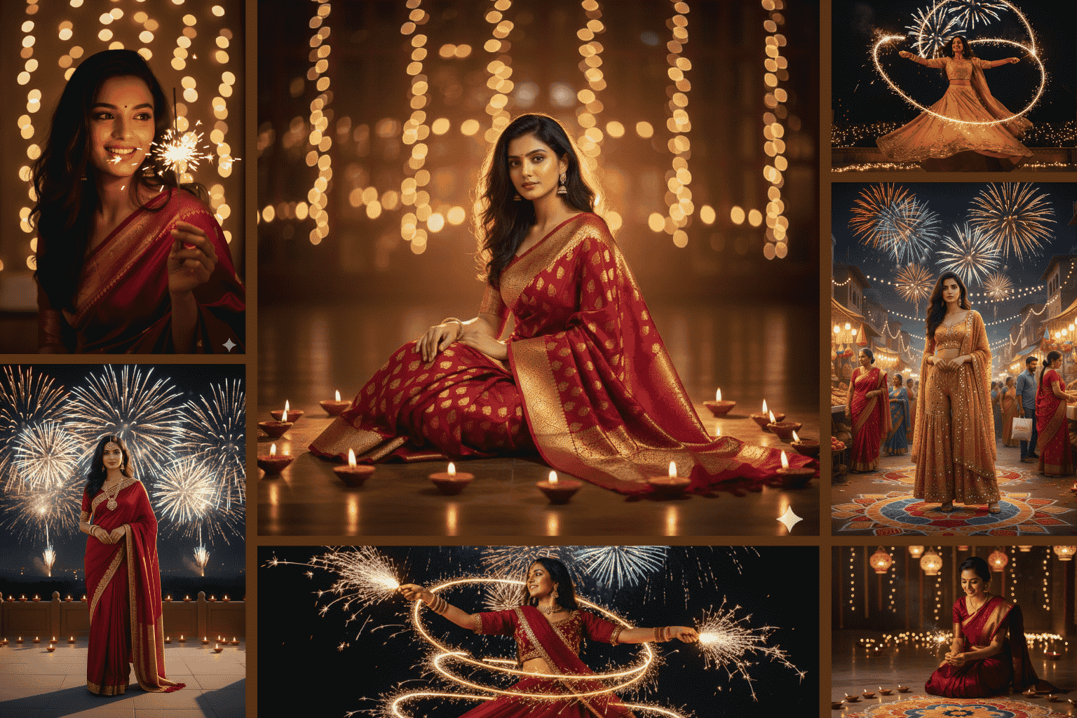 12 New Trending Diwali Prompts for Gemini AI Girl Photos