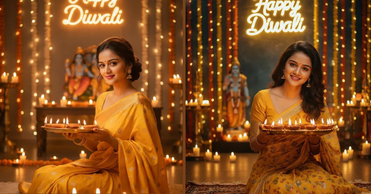 gemini ai photo prompt copy paste trending girl diwali