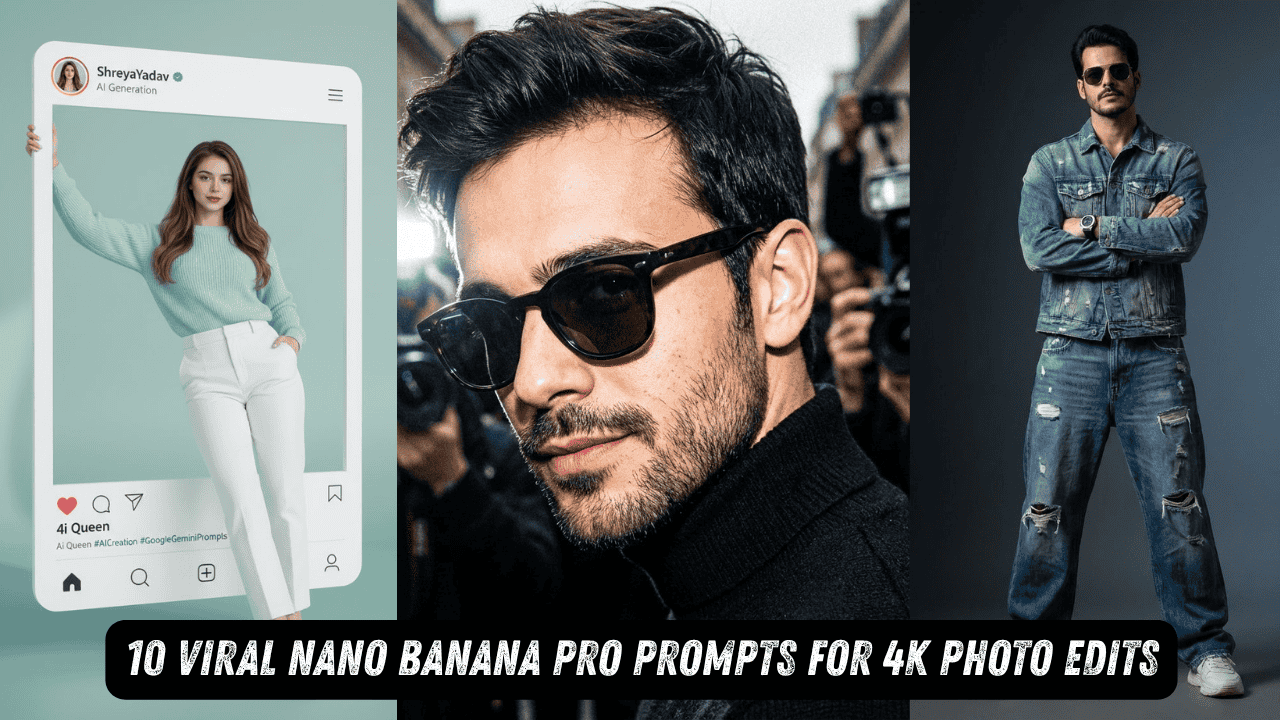 10 Viral Nano Banana Pro Prompts for 4K Photo Edits