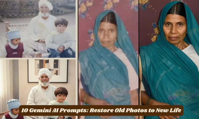 gemini ai old photo to new photo prompt