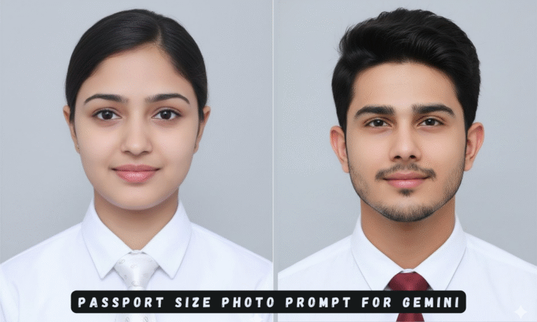 passport size photo prompt for gemini